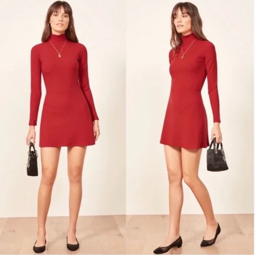Reformation Maya Turtleneck Body-Con Dress